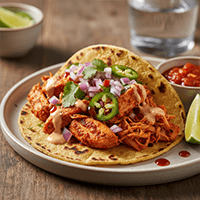 An image of a spicy chicken taco